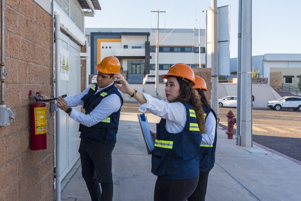 EHS team conducting a safety compliance inspection at a Manufacturing Campus in Mexico | Tetakawi