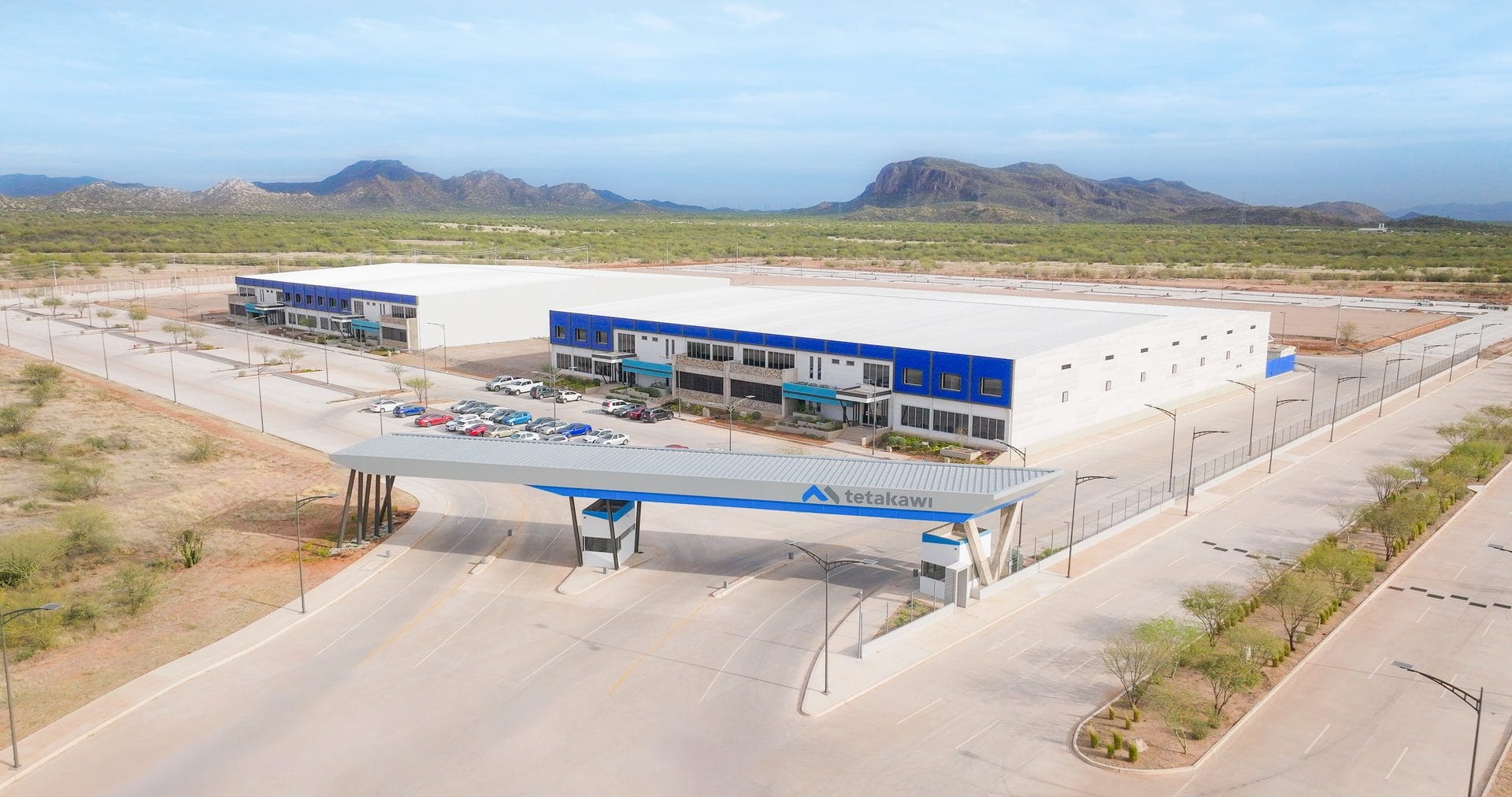 Aerial view of a Tetakawi Manufacturing Campus with move-in ready industrial space in Mexico | Tetakawi