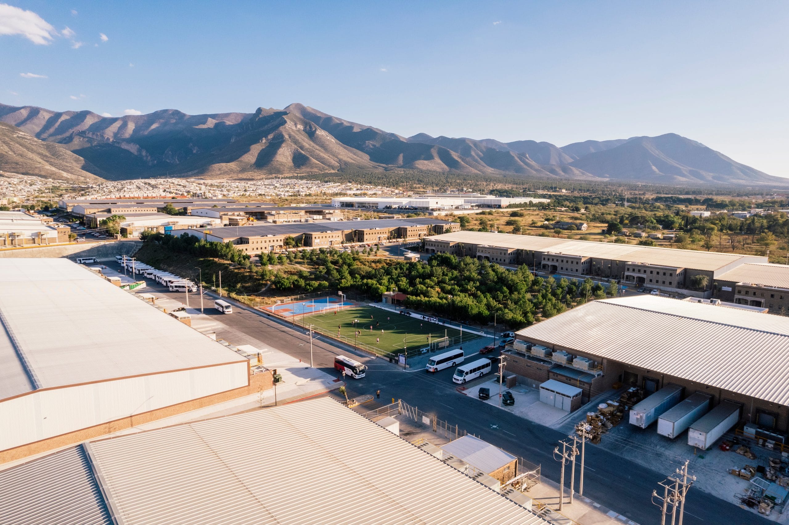 Aerial view of Tetakawi's Zapa Manufacturing Campus in Saltillo, Coahuila, Mexico | Tetakawi