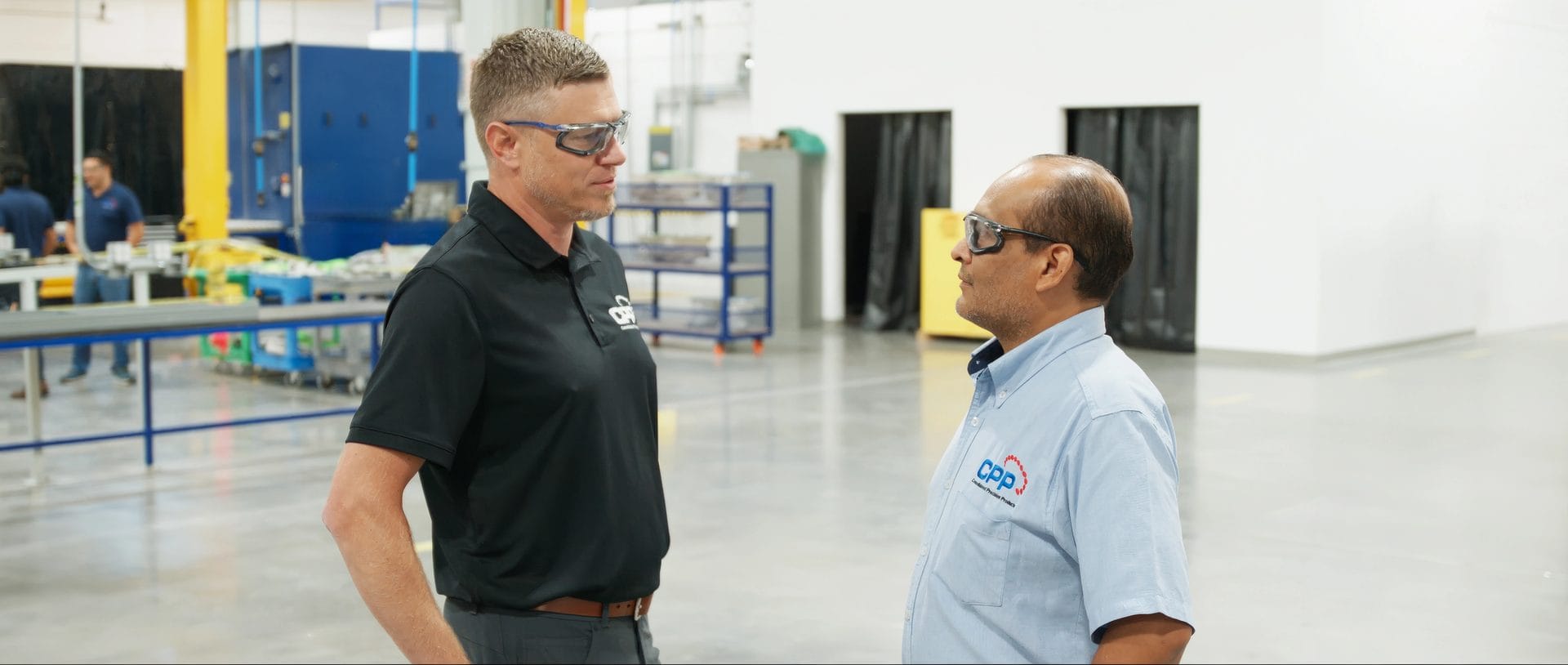 Consolidated Precision Products team on the manufacturing floor at their Tetakawi shelter campus in Mexico | Tetakawi
